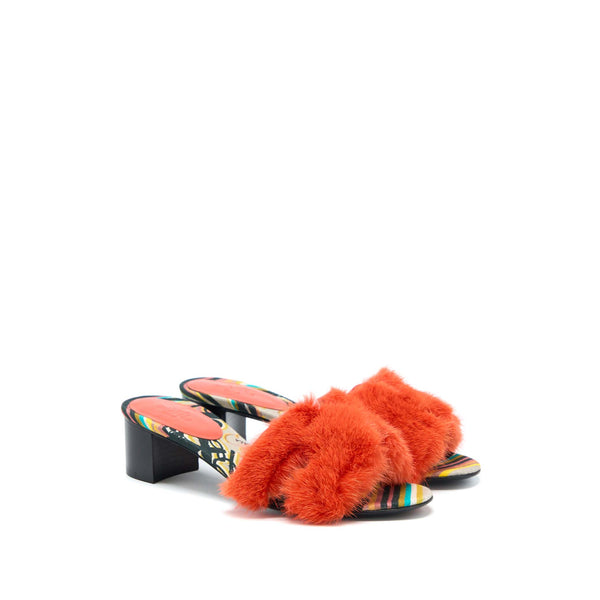 Hermes Size 35 Oran Mink Sandal Orange/Multicolour