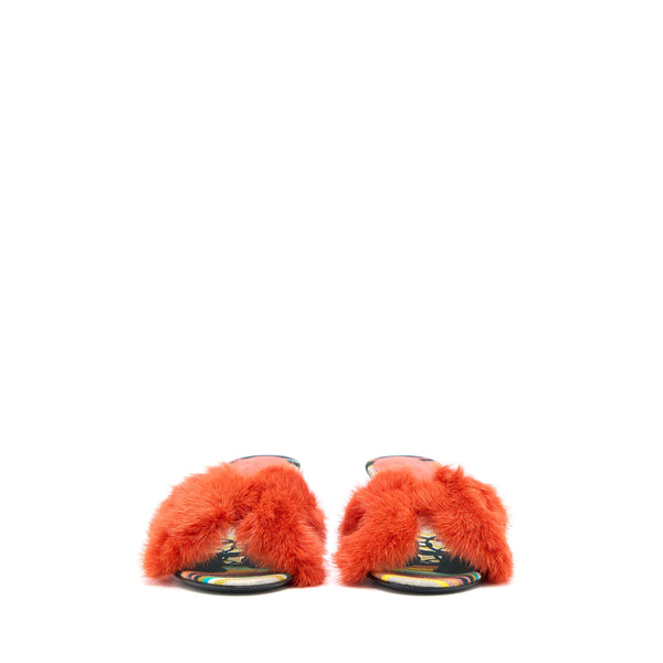 Hermes Size 35 Oran Mink Sandal Orange/Multicolour