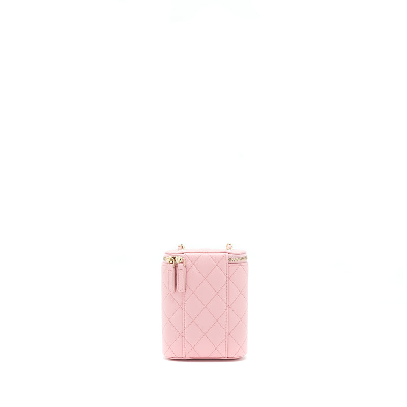 Chanel Sakura Pink Caviar Vertical Vanity Bag