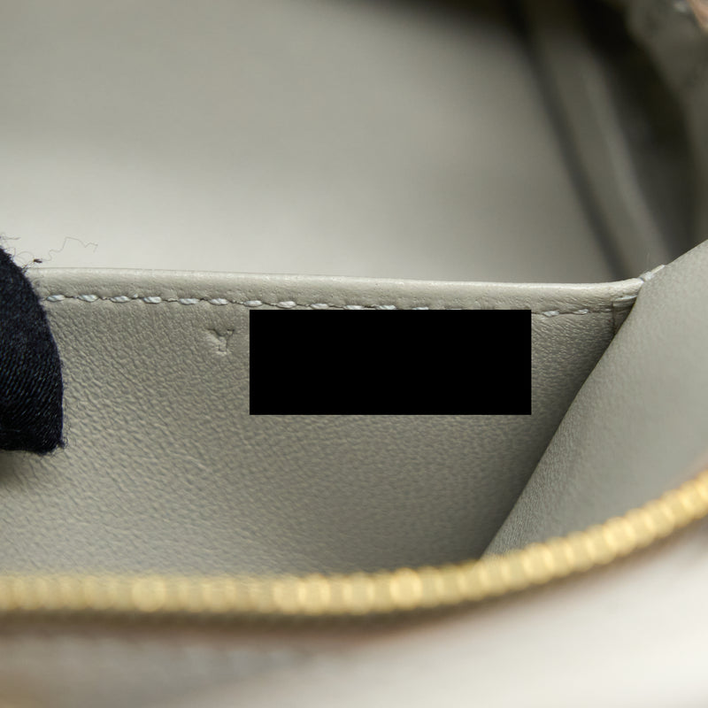 Hermes Mini Bolide Evercolor Gris Pearl GHW Stamp Y