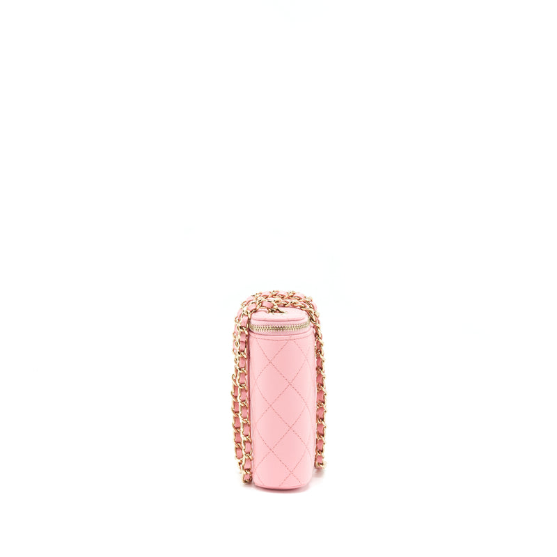 Chanel Sakura Pink Caviar Vertical Vanity Bag