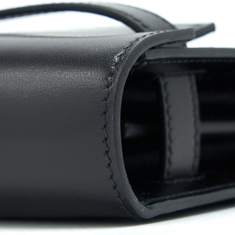 Hermes Kelly To Go Box Leather Black SHW Stamp U