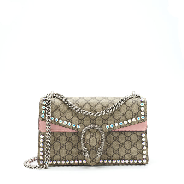 Gucci Dionysus GG Small Crystal Shoulder Bag SHW