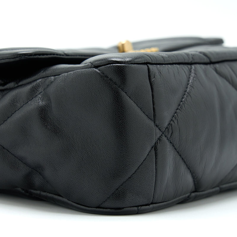 Chanel Medium 19 Bag Goatskin Black With Multicolour Hardware