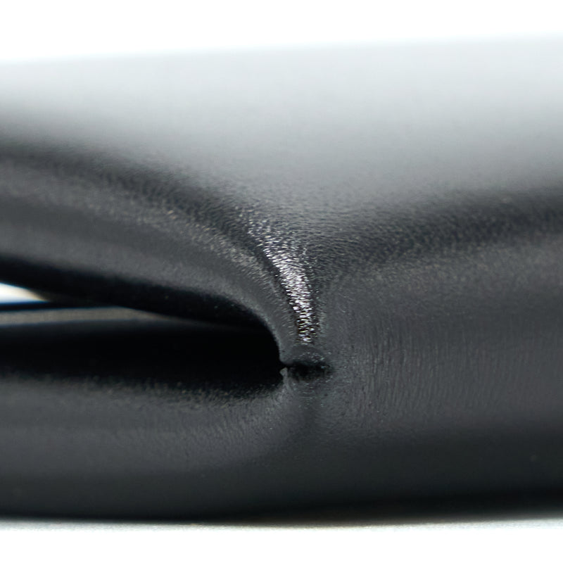 Hermes Calvi Card Holder Box Calfskin Black SHW Stamp U