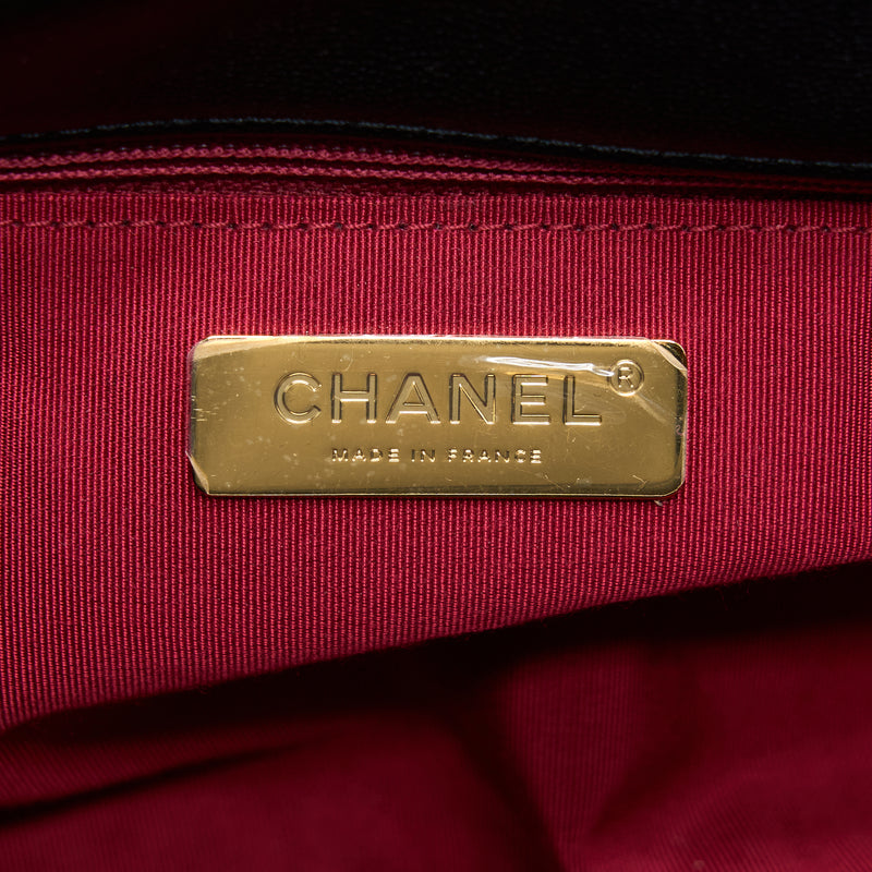 Chanel Medium 19 Bag Goatskin Black With Multicolour Hardware