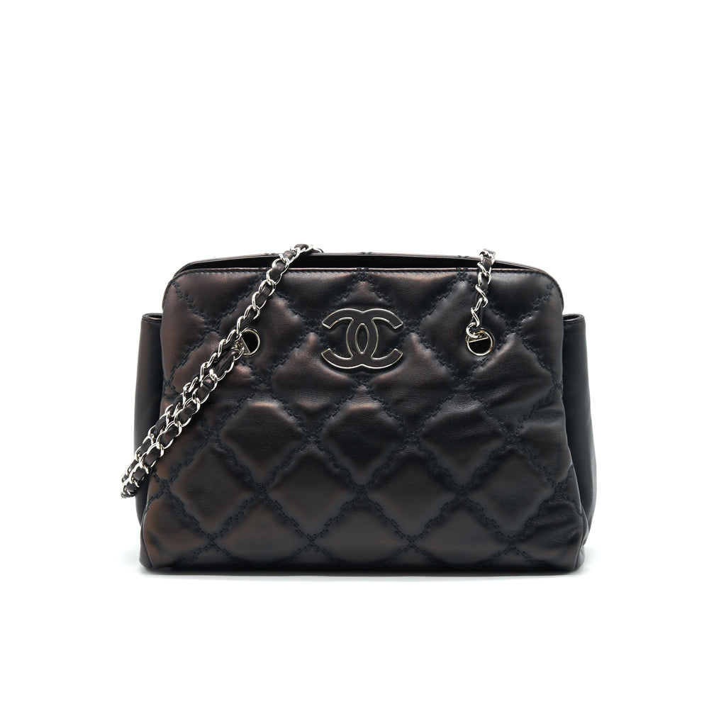 Chanel Hampton CC Double Stitch Accordion Bag - Black Shoulder