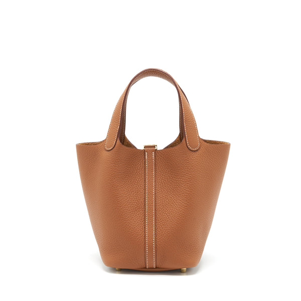 Sold at Auction: Hermes Picotin Lock 18 Bag in Abricot Epsom