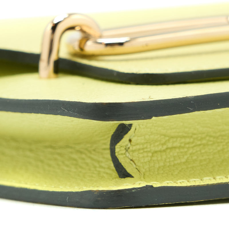 Hermes Roulis Slim Mysore Goatskin R9 Jaune Bourgeon LGHW Stamp Z