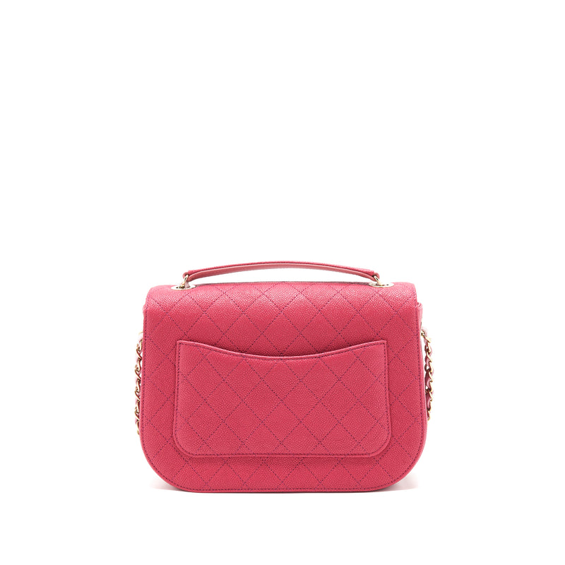 Chanel Messenger Crossbody Bag Caviar Red GHW