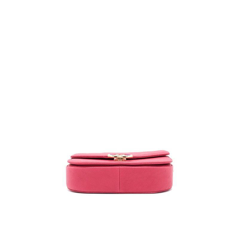 Chanel Messenger Crossbody Bag Caviar Red GHW