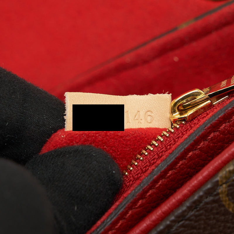 Louis Vuitton Pallas chain Handbag Monogram Canvas Red