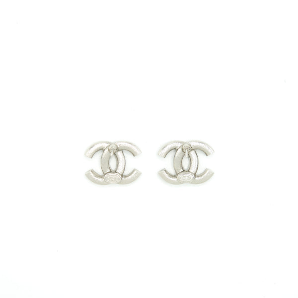 Chanel CC Logo Crystals Earrings SHW