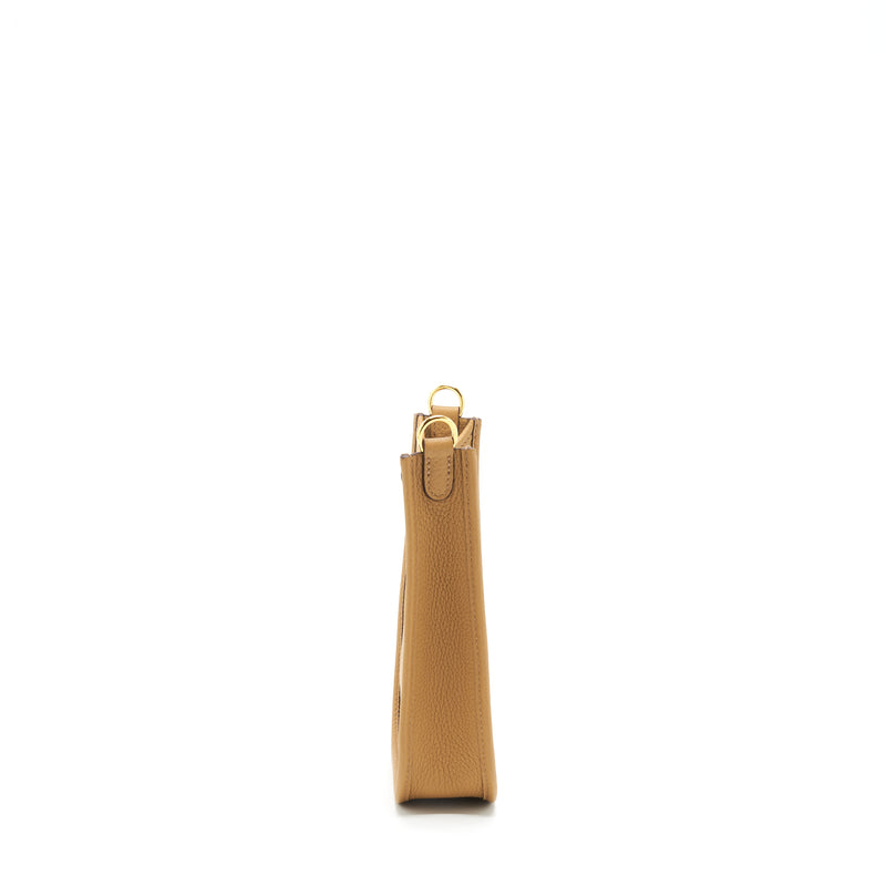 Hermes Mini Evelyne Clemence Biscuit/Camel GHW Stamp Z