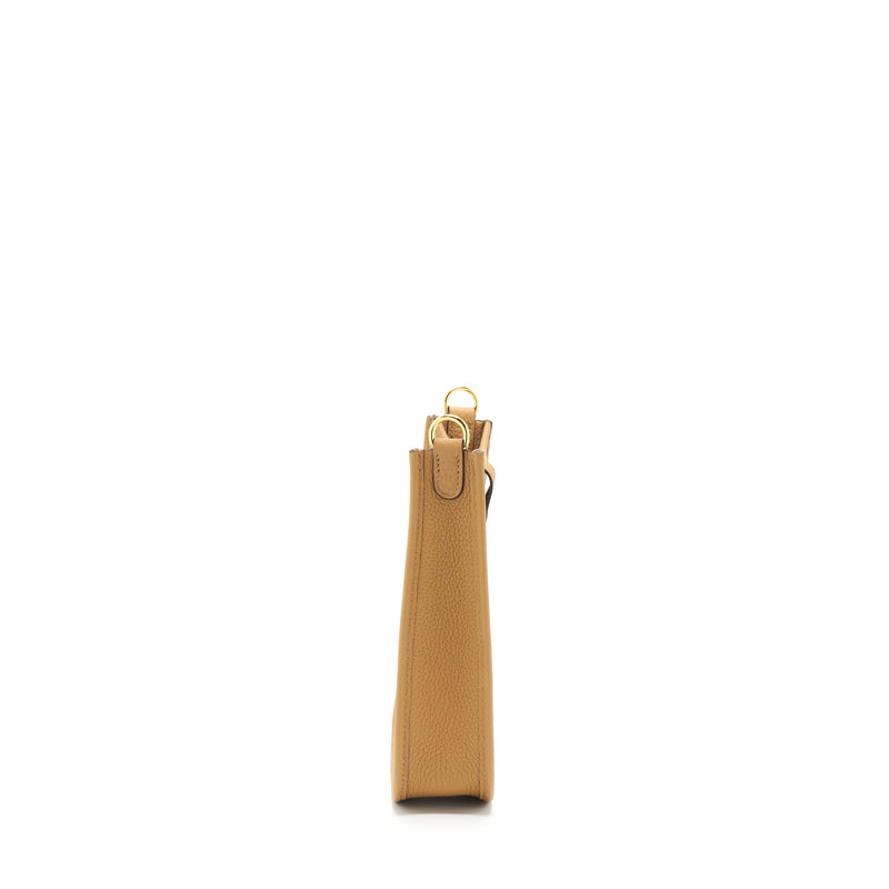 Hermes Mini Evelyne Clemence Biscuit/Camel GHW Stamp Z