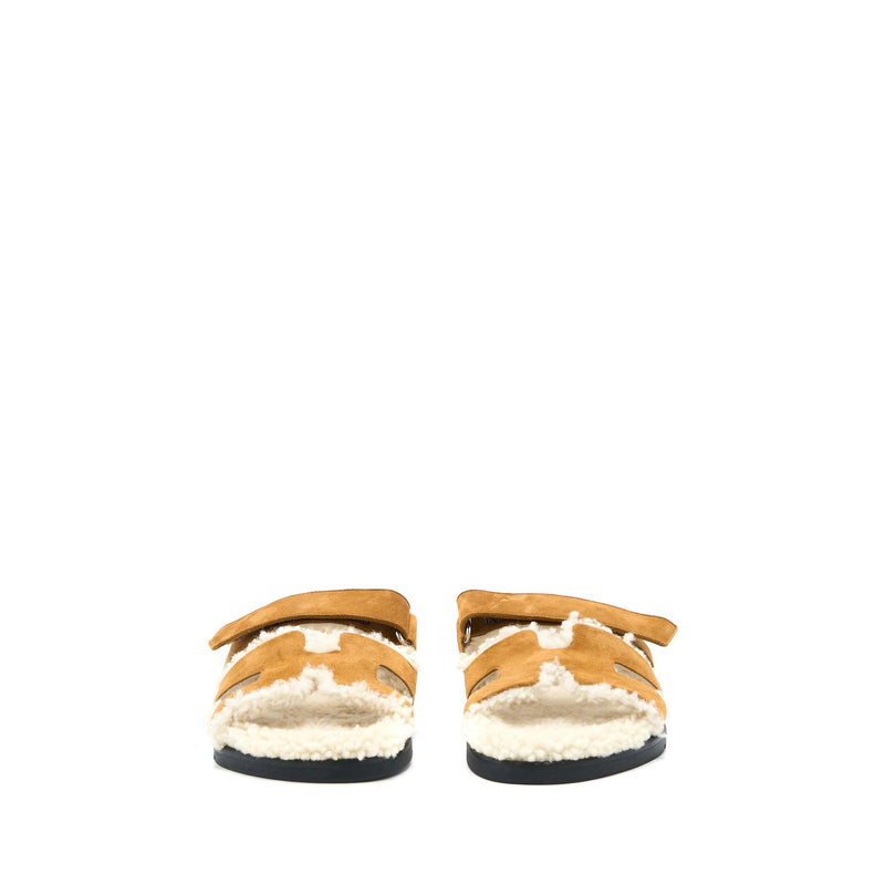 Hermes Size 37.5 Chypre Sandal Carmel
