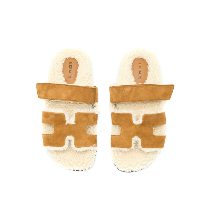 Hermes Size 37.5 Chypre Sandal Carmel