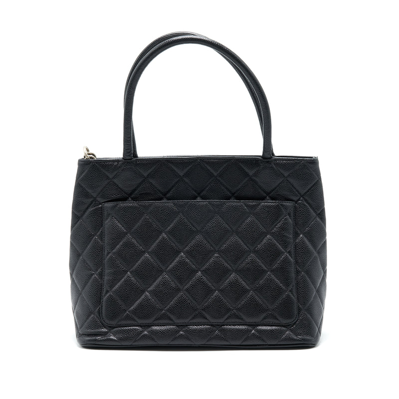 Chanel Vintag Medallion Tote Bag Caviar Black SHW