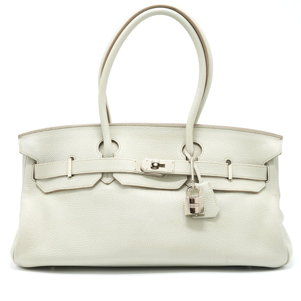 Hermes Birkin Shoulder Bag Togo Gris Pearl SHW Stamp Square O