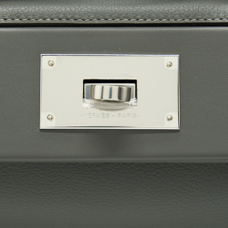 Hermes Mini 24/24 2424 - 21 Evercolor / Swift Gris Meyer SHW Stamp U