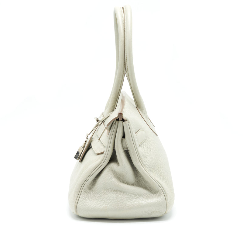 Hermes Birkin Shoulder Bag Togo Gris Pearl SHW Stamp Square O