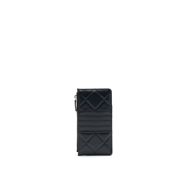 CHANEL 19 Phone and Card Holder Lambskin Quilted Black