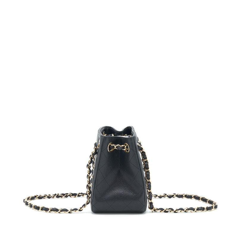 Chanel 22S Bucket Bag Caviar Black LGHW (Microchip)