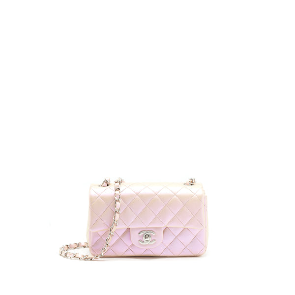 Chanel 21k Iridescent Mini Rectangular Calfskin Pink SHW