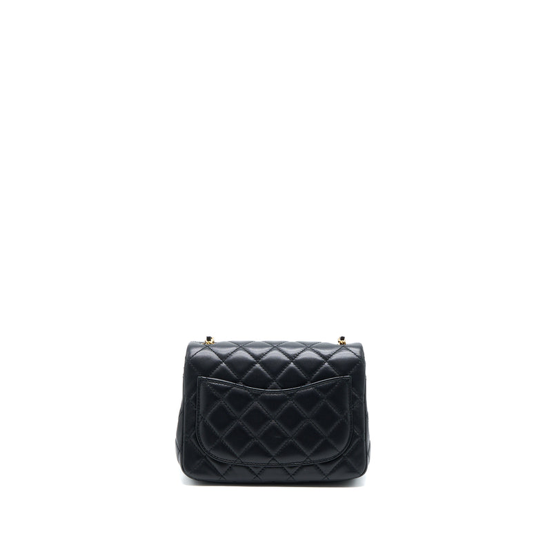 Chanel Pearl Crush Mini Square Lambskin Black Brushed GHW (Microchip)