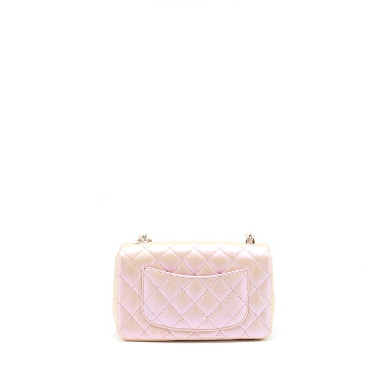 Chanel 21k Iridescent Mini Rectangular Calfskin Pink SHW