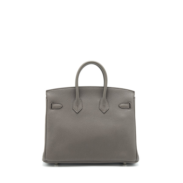 Hermes Birkin 25 Togo 8F Gris Etain SHW Stamp Y
