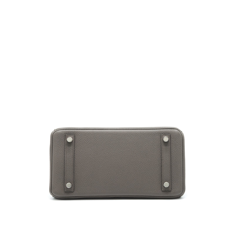 Hermes Birkin 25 Togo 8F Gris Etain SHW Stamp Y