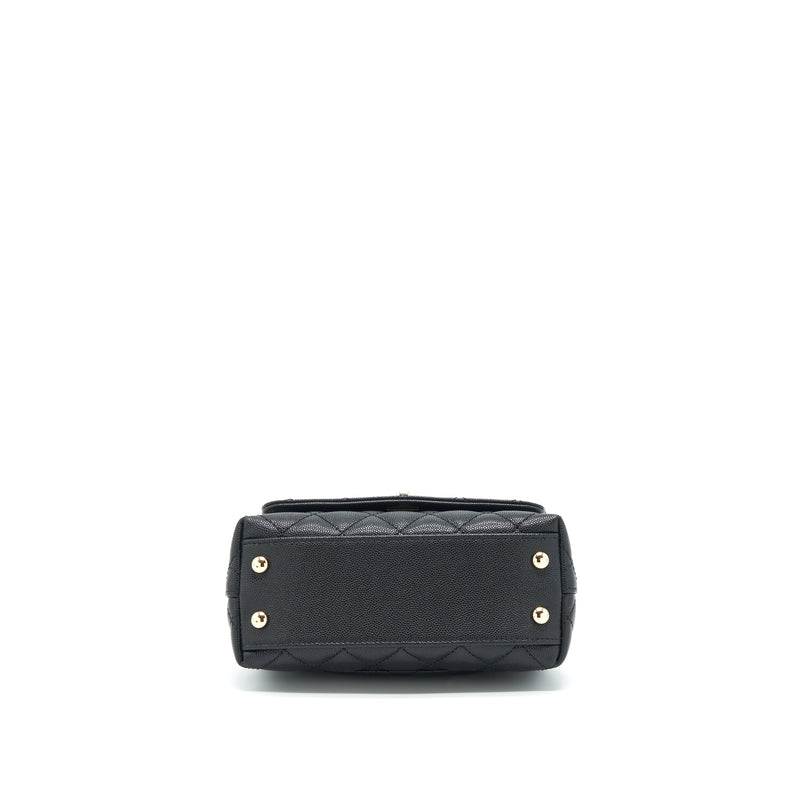 Chanel Mini Coco Handle Caviar Black LGHW (Microchip)