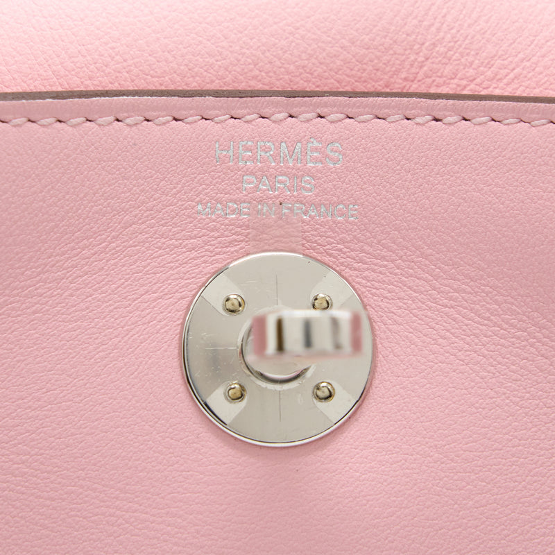 Hermes Mini Lindy Swift 3Q Sakura Pink SHW Stamp U