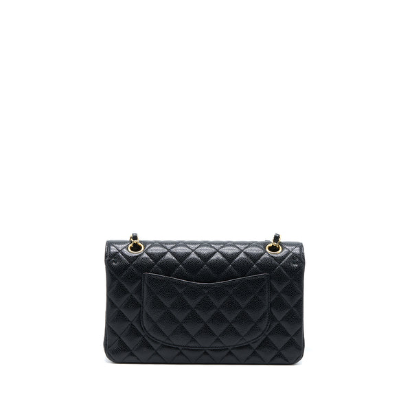 Chanel Medium Classic Double Flap Bag Caviar Black GHW (Microchip)