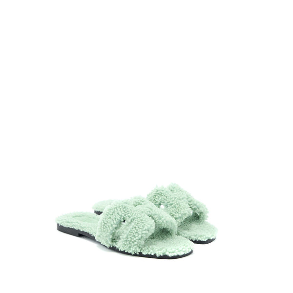 Hermes Size 37.5 Sandal Oran Peau Mint Green