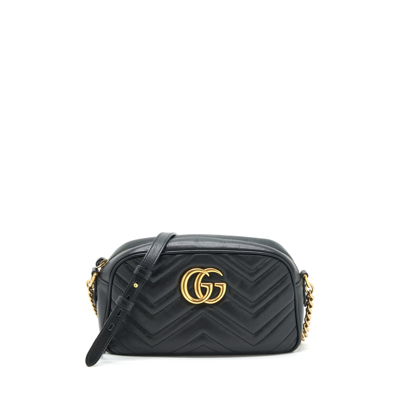 Gucci GG Marmont Small Matelasse Shoulder Bag Black GHW