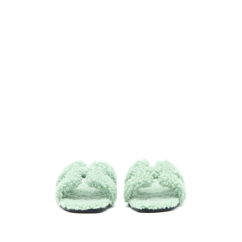 Hermes Size 37.5 Sandal Oran Peau Mint Green
