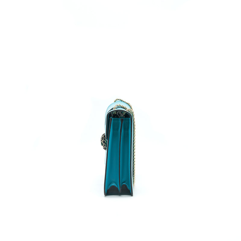 BVLGARI Serpenti Shoulder Bag Aquarelle Tourquoise LGHW