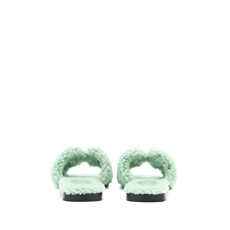 Hermes Size 37.5 Sandal Oran Peau Mint Green