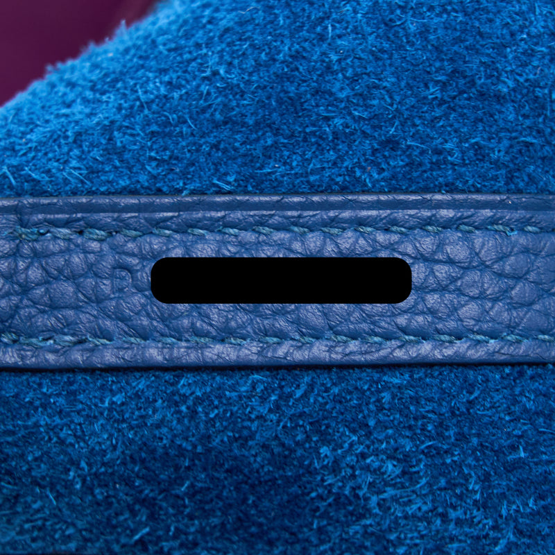 Hermes Picotin 22 Lock Bag Clemence Deep Blue/Anemone SHW Stamp D