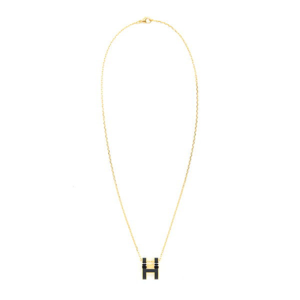 Hermes Pop H Pendant Black GHW