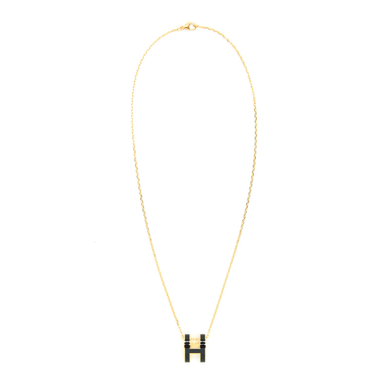 Hermes Pop H Pendant Black GHW