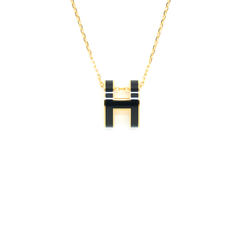 Hermes Pop H Pendant Black GHW