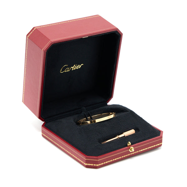 Cartier Size 15 Love Bracelet Small Model Rose Gold