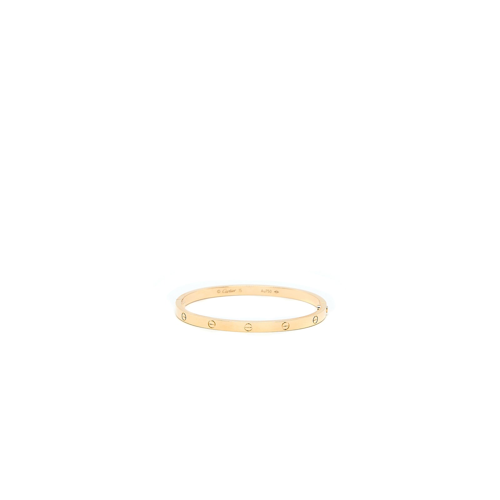 Cartier Size 15 Love Bracelet Small Model Rose Gold