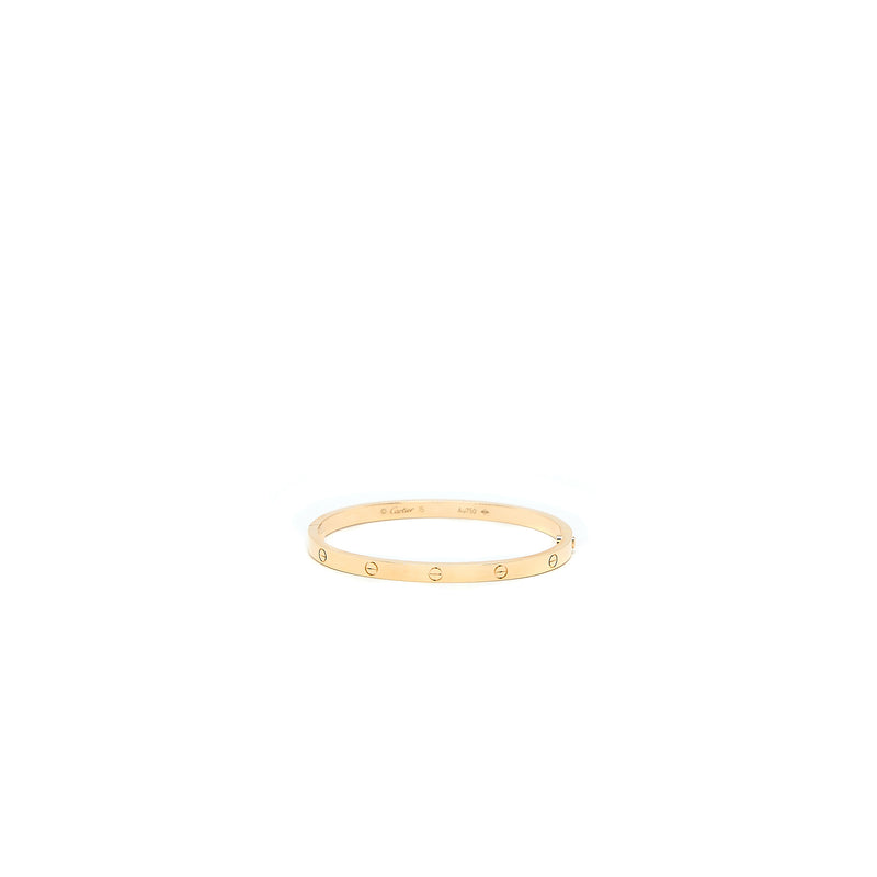 Cartier Size 15 Love Bracelet Small Model Rose Gold