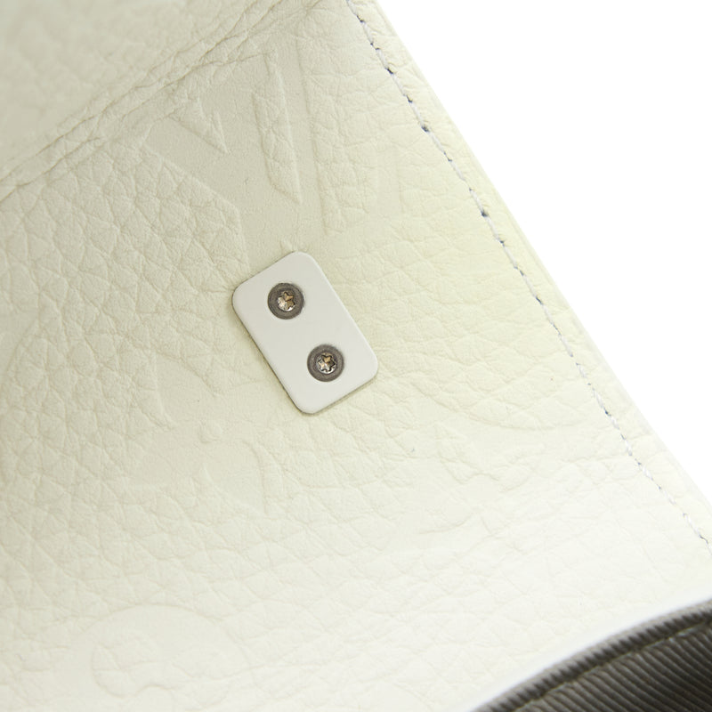 Louis Vuitton Scarecrow Printed Flap Bag Calfskin White with White Hardware