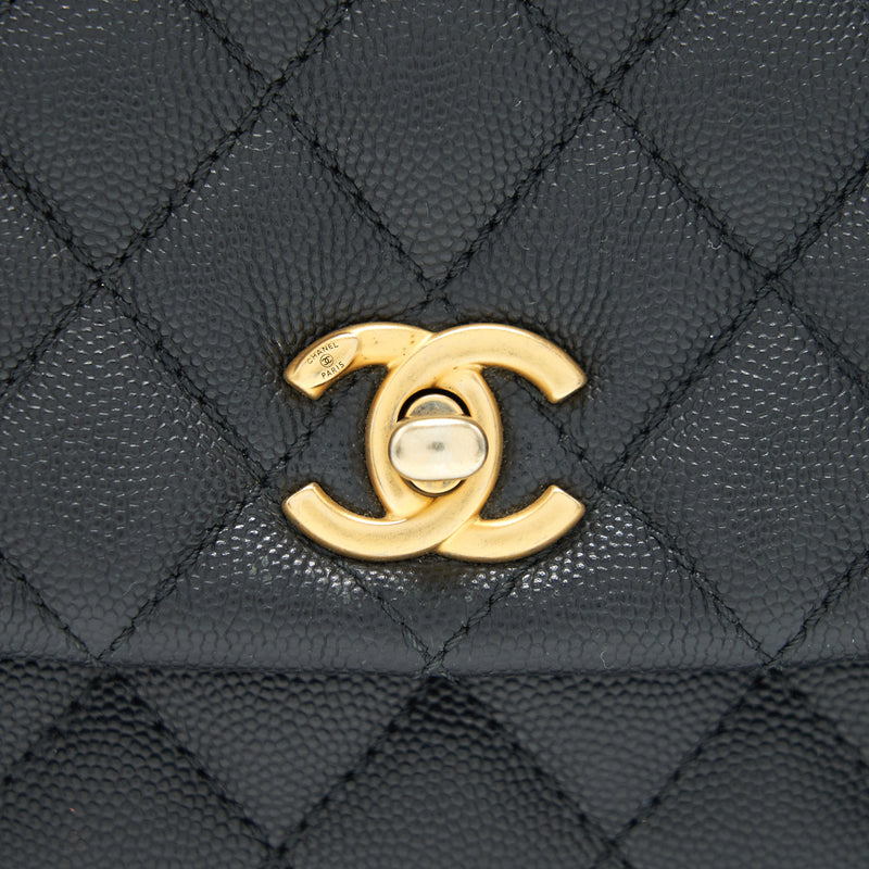 Chanel Caviar Mini Cocohandle Black GHW serial25