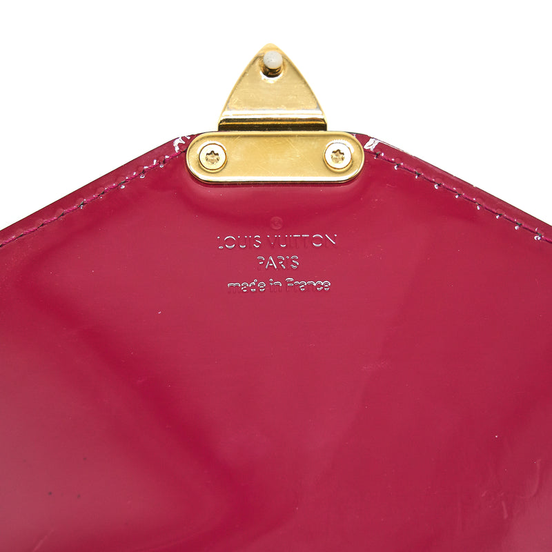 Louis Vuitton messenger bag crossbody patent Raspberry Red GHW